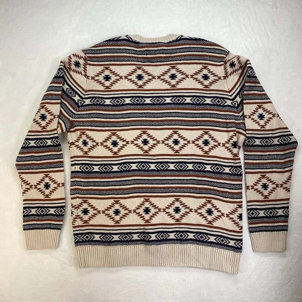 American‎ Rag Men's Chalet Geometric Print Grandpa Cosby Pullover Sweater Sz XL